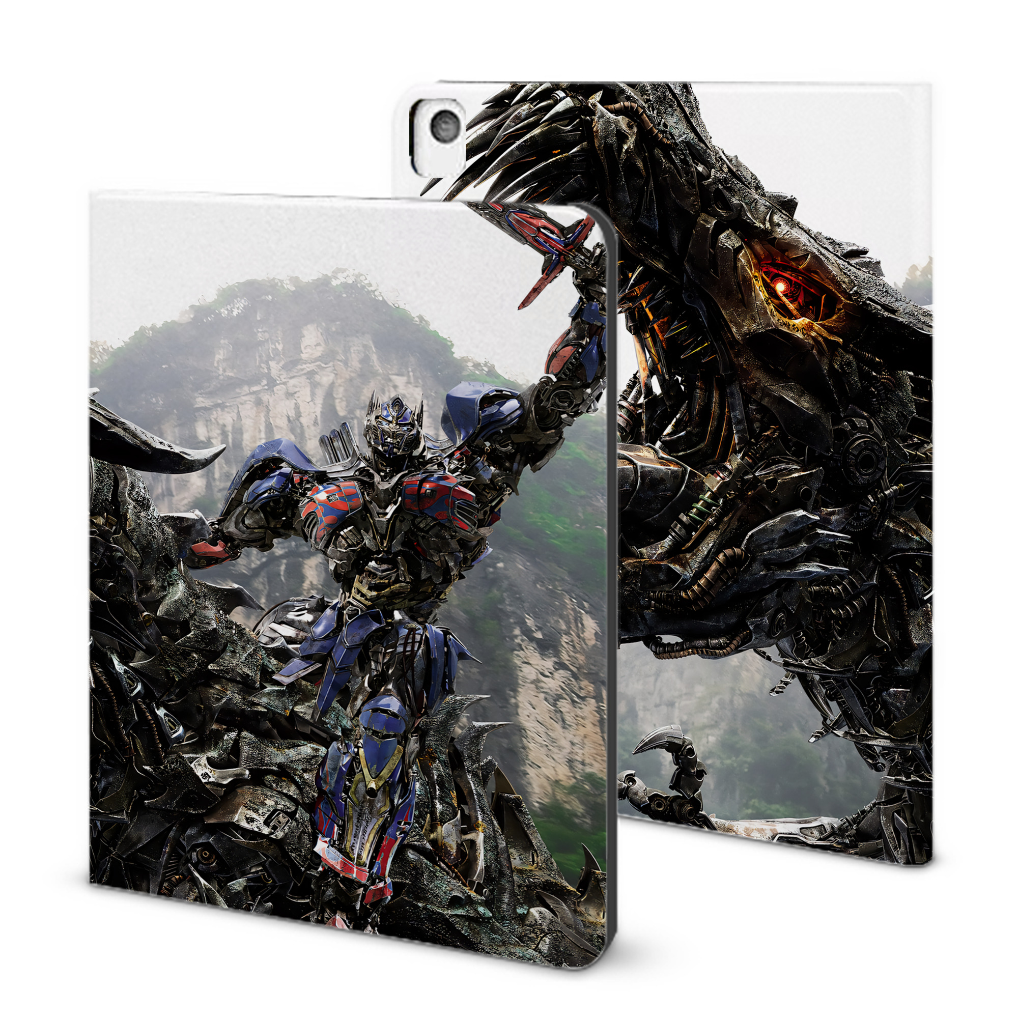 （画像用） Transformers トランスフォーマー IPadケース ペンホルダー付き ブックスタイルデザイン